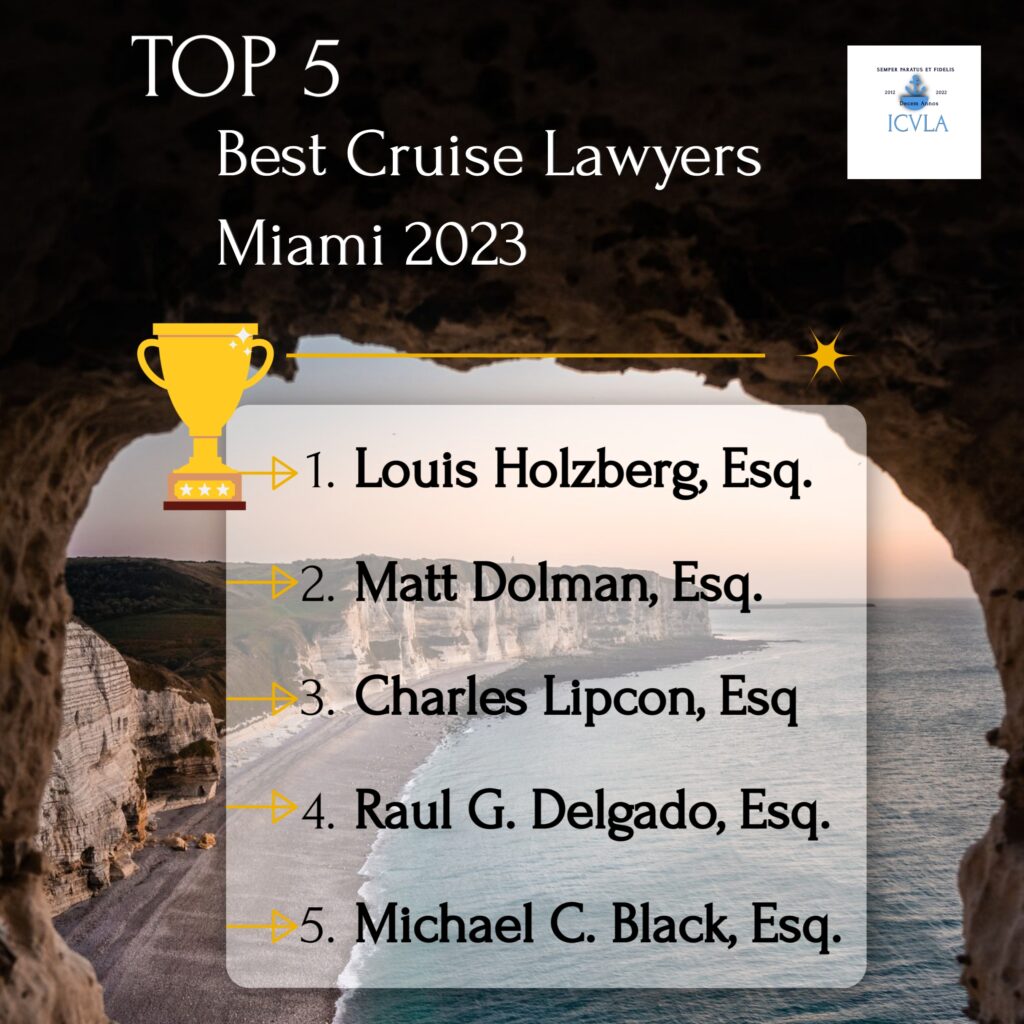 Top 5 best cruise lawyers in Miami Florida, Instagram meme.